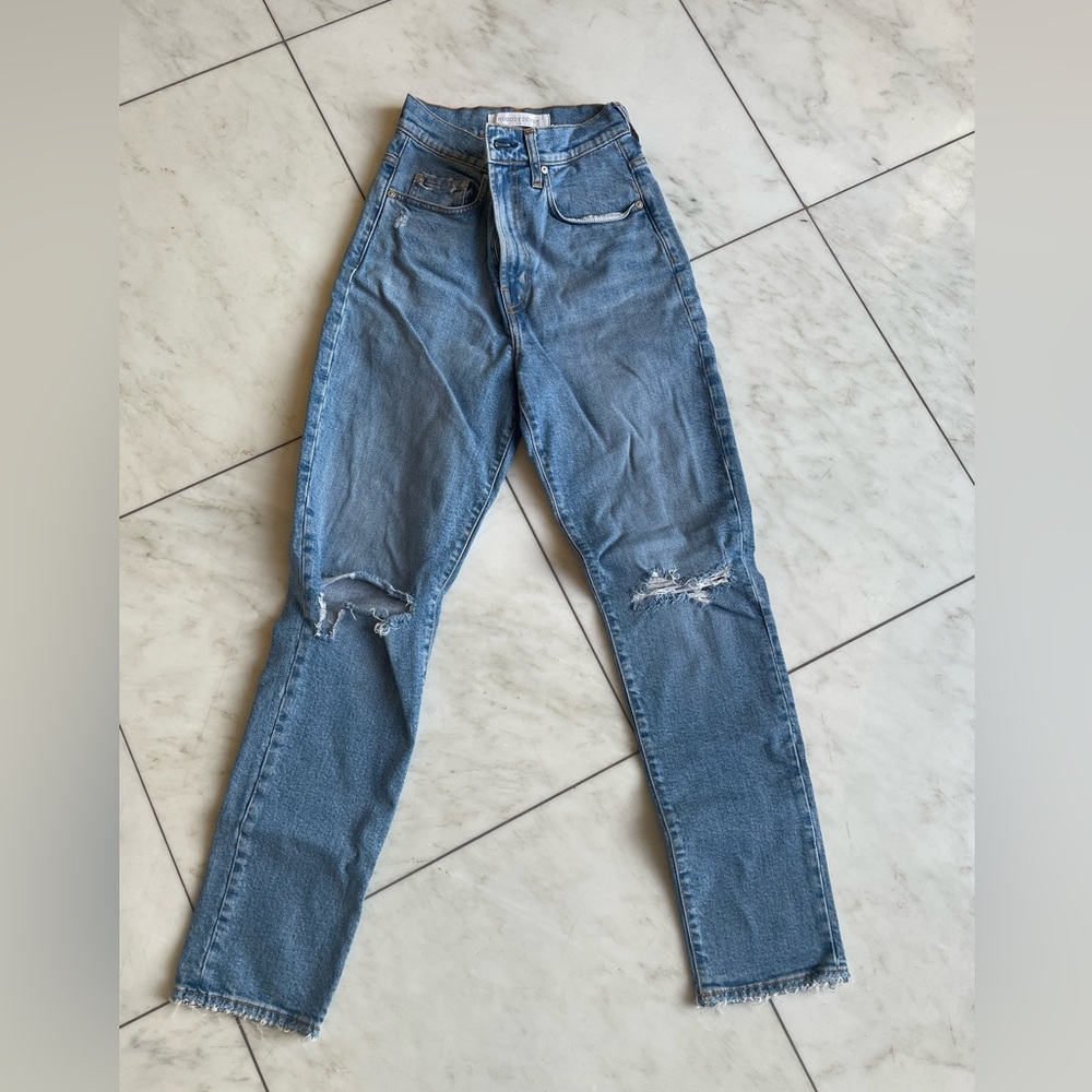 Nobody Denim Distressed High waisted cropped jeans 
Size 25